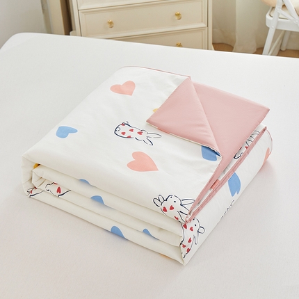 91家纺网 家纺一手货源 找家纺 （总）元元被芯 2024新款全棉小清新夏被四件套-单夏被