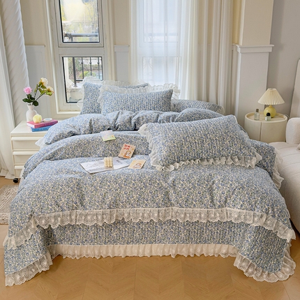 91家纺网 家纺一手货源 找家纺 （总）宜凡家纺 2024新款双面全棉印花系列床盖四件套