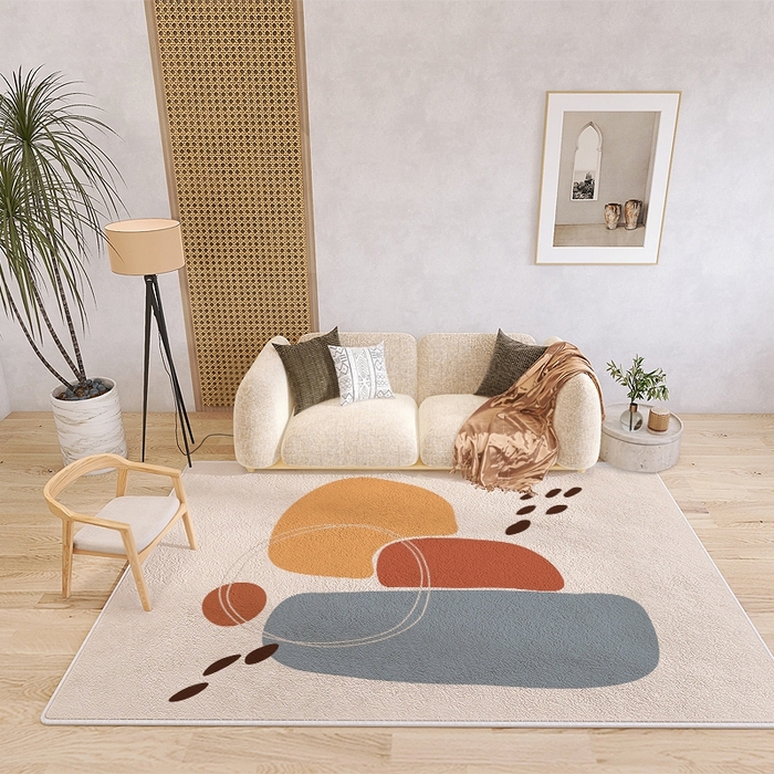 91家纺网 家纺一手货源 找家纺 （总）芙宁娜 2024新款仿羊绒家用客厅地毯简约轻奢高级感沙发茶几毯卧室地毯地垫