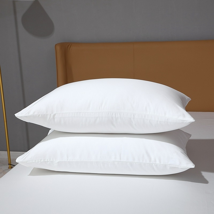 91家纺网 家纺一手货源 找家纺 晶缦家纺 2024新款100S全棉贡缎长绒棉纯色四件套和单品-纯沐系列 单枕套 纯沐-绅士白