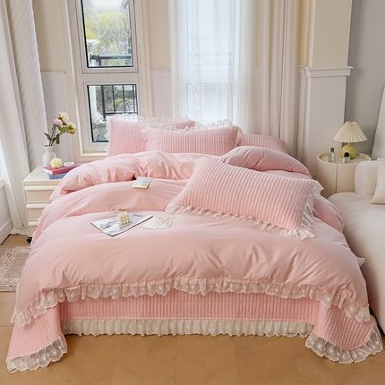 91家纺网 家纺一手货源 找家纺 （总）宜凡家纺 2024新款双面全棉印花系列床盖四件套