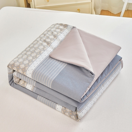 元元被芯 2024新款全棉小清新夏被四件套-单夏被 印象都市-灰