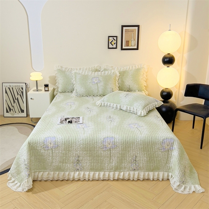 宜凡家纺 2024新款莫代尔印花床盖三件套（两面可用） 锦瑟花语