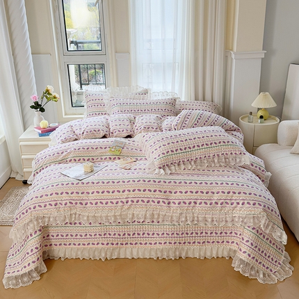 91家纺网 家纺一手货源 找家纺 （总）宜凡家纺 2024新款双面全棉印花系列床盖四件套