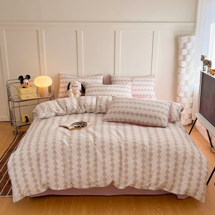 91家纺网 家纺一手货源 找家纺 HL原创 2024新款13070全棉40s单被套 小家碧玉
