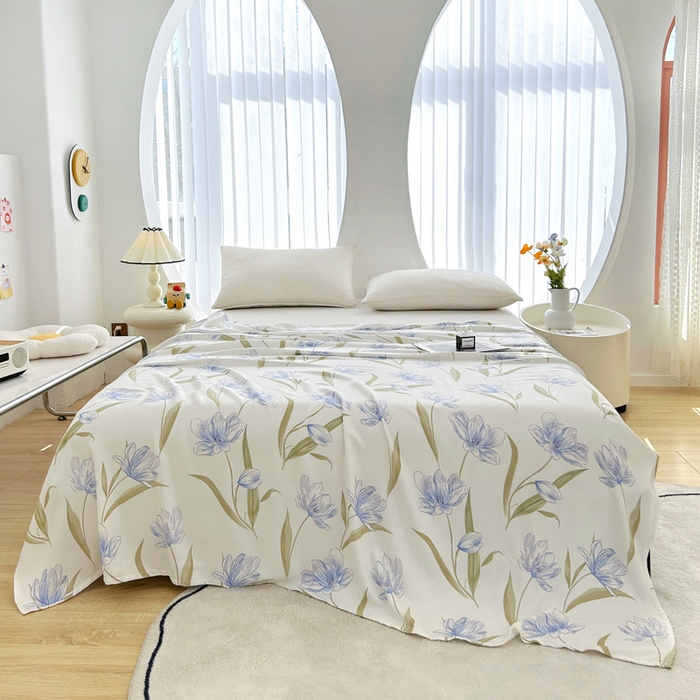 91家纺网 家纺一手货源 找家纺 首爱2025新款印花竹纤维午睡盖毯子空调毯沙发毯多功能儿童盖毯毯子洛伊