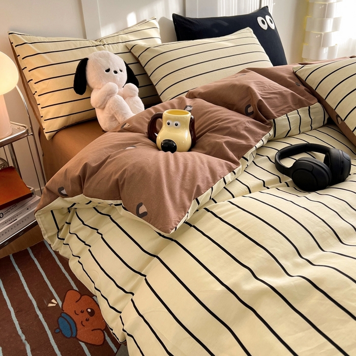 91家纺网 家纺一手货源 找家纺 HL原创 2024新款13070全棉40s单被套 复古豹纹