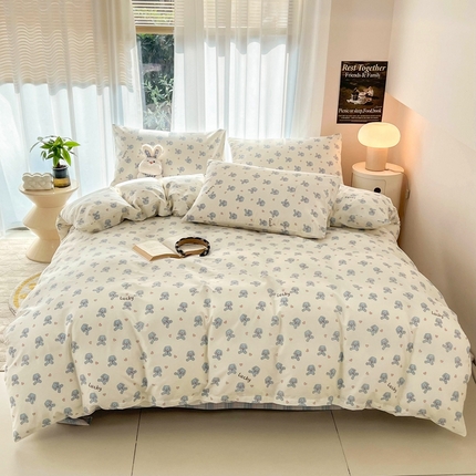 91家纺网 家纺一手货源 找家纺 HL原创 2024新款13070全棉40s单被套 布偶狗