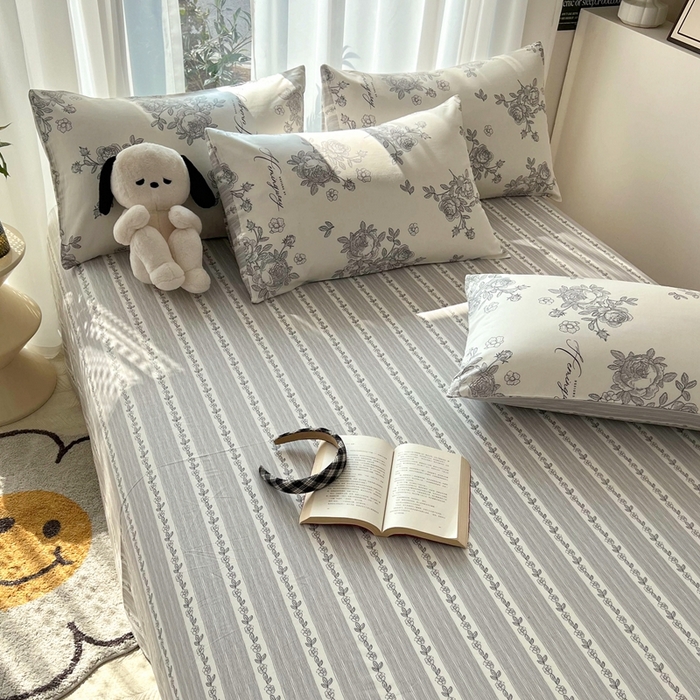 91家纺网 家纺一手货源 找家纺 HL原创 2024新款13070全棉40s单被套 法式庄园