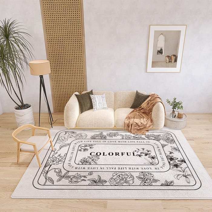 91家纺网 家纺一手货源 找家纺 （总）芙宁娜 2024新款仿羊绒家用客厅地毯简约轻奢高级感沙发茶几毯卧室地毯地垫