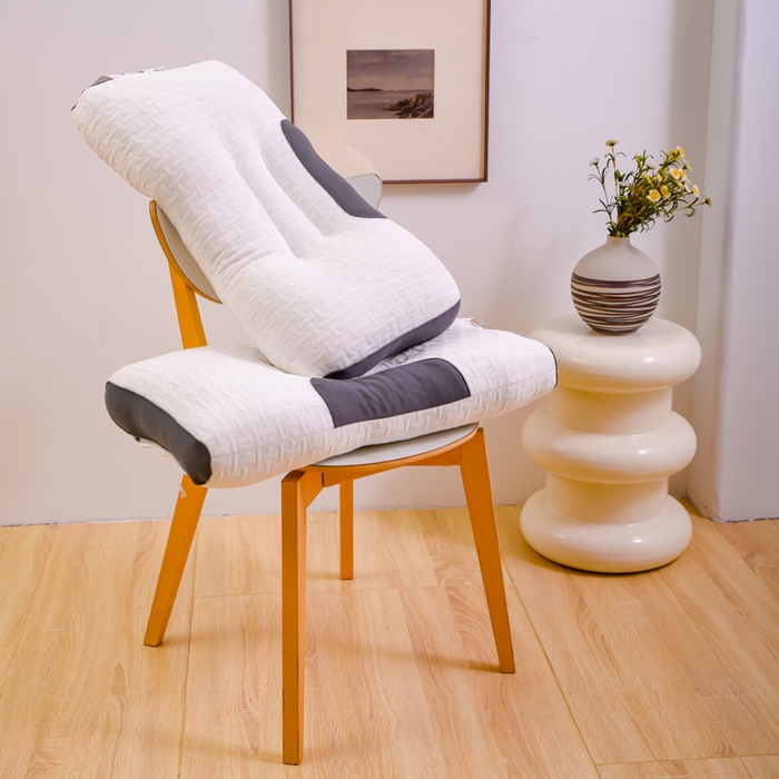 91家纺网 家纺一手货源 找家纺 （总）芯元素 2024新款 3D立体SPA按摩枕分区助睡眠护颈枕头针织棉枕芯枕头