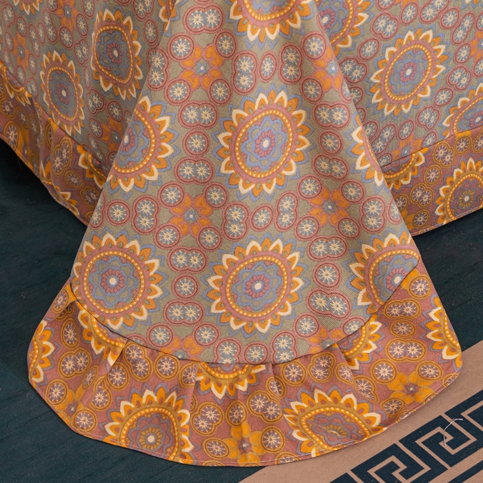 91家纺网 家纺一手货源 找家纺 巧格家纺 2024新款双层纱四件套基本款 复舌莺笑