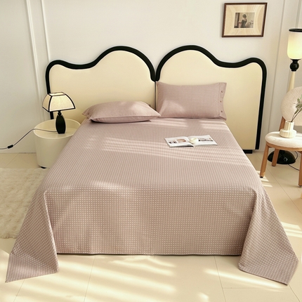 91家纺网 家纺一手货源 找家纺 首爱家纺 2025新款全棉色织提花老粗布凉席三件套 九原-咖