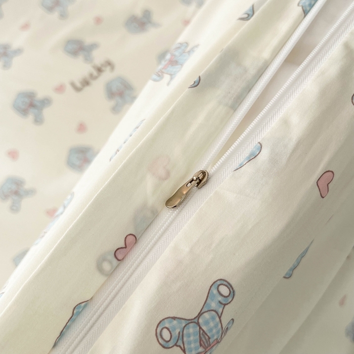 91家纺网 家纺一手货源 找家纺 HL原创 2024新款13070全棉40s单被套 布偶狗