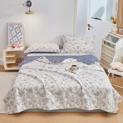 元元被芯 2024新款全棉小清新夏被四件套-全棉夏被四件套 洛莉