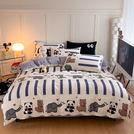 HL原创 2024新款13070全棉40s单被套 萌宠世界