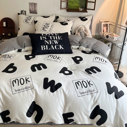 HL原创 2024新款13070全棉40s单被套 简笔画