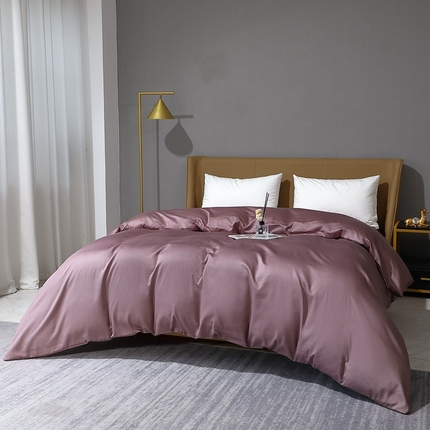 晶缦家纺 2024新款100S全棉贡缎长绒棉纯色四件套和单品-纯沐系列 单被套 纯沐-帛咖色