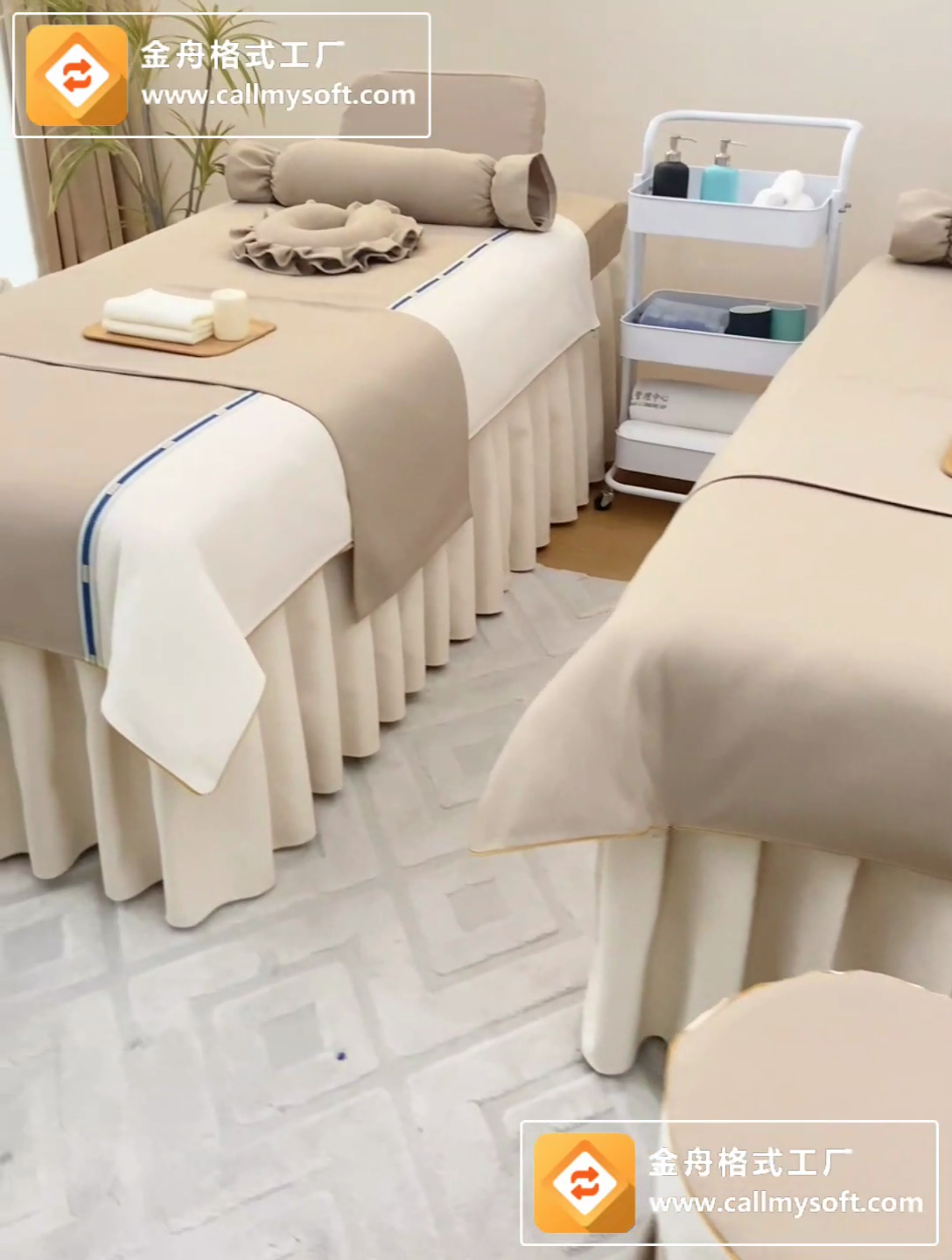 91家纺网 家纺一手货源 找家纺 莉人坊 2024款清雅裙摆米啦棉床罩 珍珠卡其