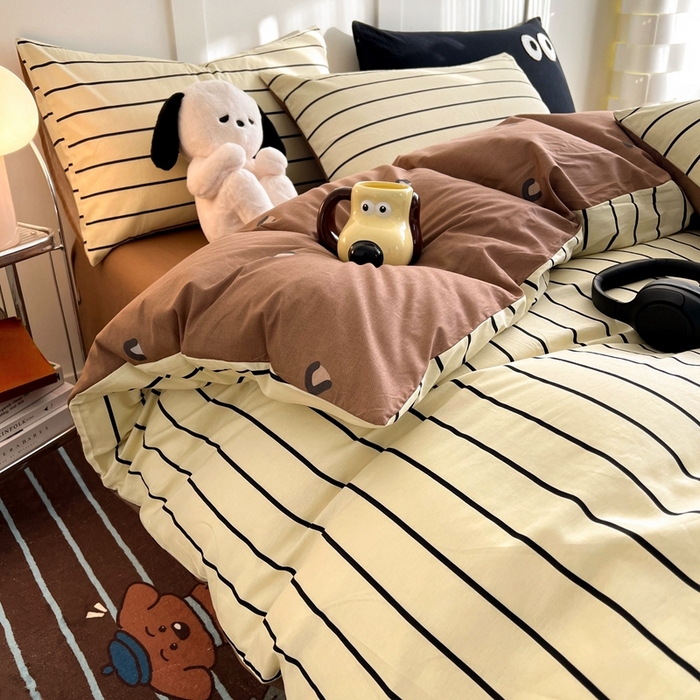 91家纺网 家纺一手货源 找家纺 HL原创 2024新款13070全棉40s单被套 复古豹纹