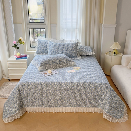 91家纺网 家纺一手货源 找家纺 （总）宜凡家纺 2024新款双面全棉印花系列床盖三件套