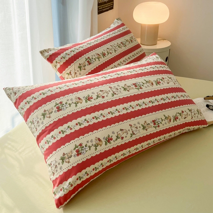 91家纺网 家纺一手货源 找家纺 HL原创 2024新款13070全棉40s单被套 花绯兔