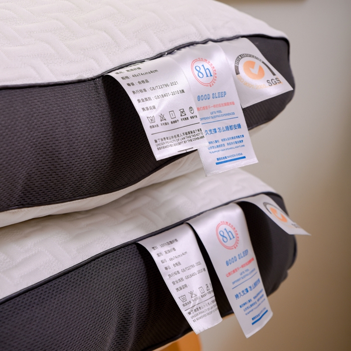 91家纺网 家纺一手货源 找家纺 （总）芯元素 2024新款 3D立体SPA按摩枕分区助睡眠护颈枕头针织棉枕芯枕头