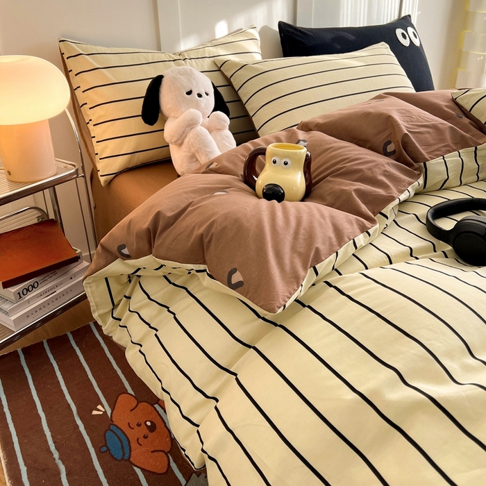 91家纺网 家纺一手货源 找家纺 HL原创 2024新款13070全棉40s单被套 复古豹纹