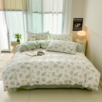 91家纺网 家纺一手货源 找家纺 HL原创 2024新款13070全棉40s单被套 枝意