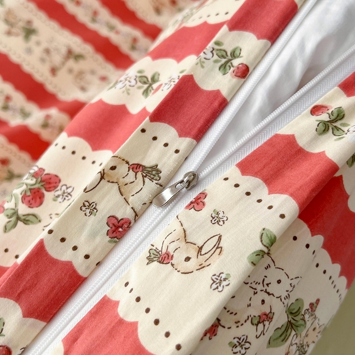 91家纺网 家纺一手货源 找家纺 HL原创 2024新款13070全棉40s单被套 花绯兔