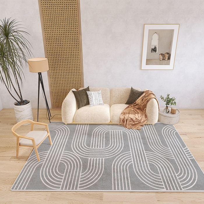 91家纺网 家纺一手货源 找家纺 （总）芙宁娜 2024新款仿羊绒家用客厅地毯简约轻奢高级感沙发茶几毯卧室地毯地垫