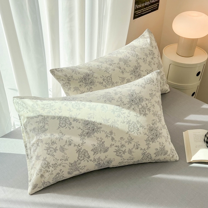 91家纺网 家纺一手货源 找家纺 HL原创 2024新款13070全棉40s单被套 小苍兰