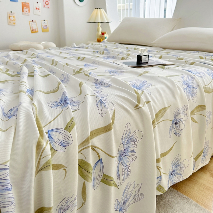 91家纺网 家纺一手货源 找家纺 首爱2025新款印花竹纤维午睡盖毯子空调毯沙发毯多功能儿童盖毯毯子洛伊