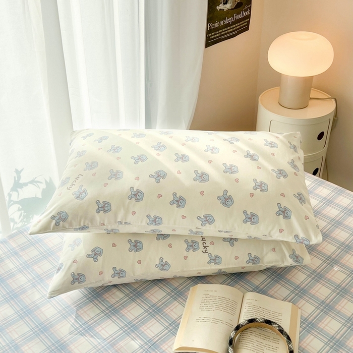 91家纺网 家纺一手货源 找家纺 HL原创 2024新款13070全棉40s单被套 布偶狗