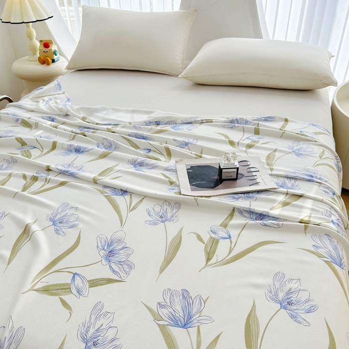 91家纺网 家纺一手货源 找家纺 首爱2025新款印花竹纤维午睡盖毯子空调毯沙发毯多功能儿童盖毯毯子洛伊