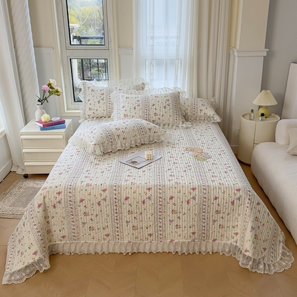 91家纺网 家纺一手货源 找家纺 （总）宜凡家纺 2024新款双面全棉印花系列床盖三件套