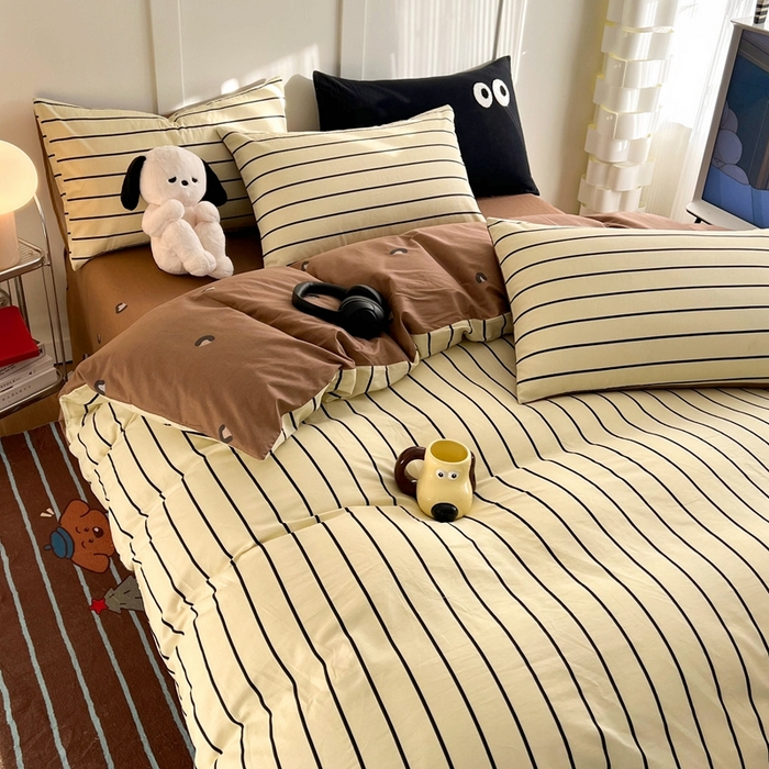 91家纺网 家纺一手货源 找家纺 HL原创 2024新款13070全棉40s单被套 复古豹纹