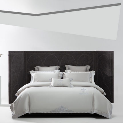 91家纺网 家纺一手货源 找家纺 （总）高大尚2025春夏新品长绒棉高端绣花四件套-黛芙妮