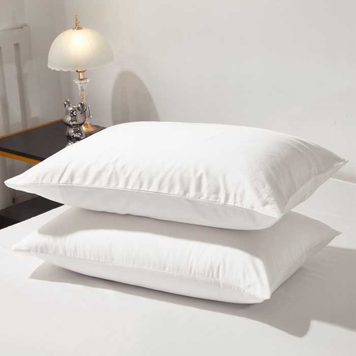 91家纺网 家纺一手货源 找家纺 晶缦家纺 2024新款全棉60支贡缎长绒棉纯色多规格四件套和单品-琅夕系列 单枕套 琅夕-本白色