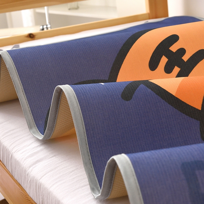 91家纺网 家纺一手货源 找家纺 多乐家纺 2024新款学生床数码大版印花冰丝凉席 萌虎