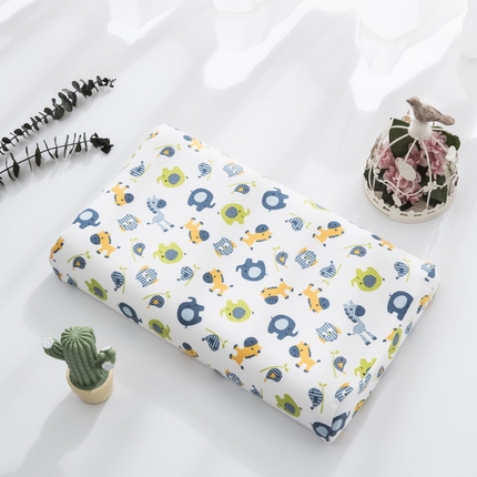 91家纺网 家纺一手货源 找家纺 大黄蜂家居家纺 2025新款针织棉儿童乳胶枕 小象-蓝