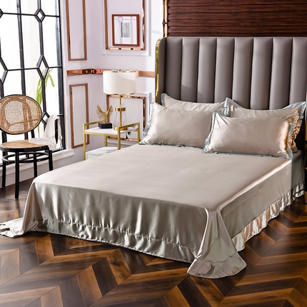 91家纺网 家纺一手货源 找家纺 （总）5经年 2025年奢华真丝手感水洗冰丝天丝单床单直播爆款 初见系列