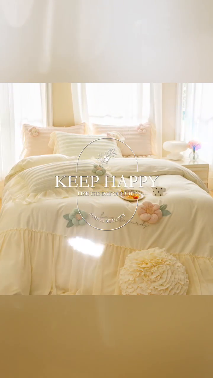 91家纺网 家纺一手货源 找家纺 （总）胜权家纺 2024新款A类水洗60支全棉工艺款夹棉床裙四件套