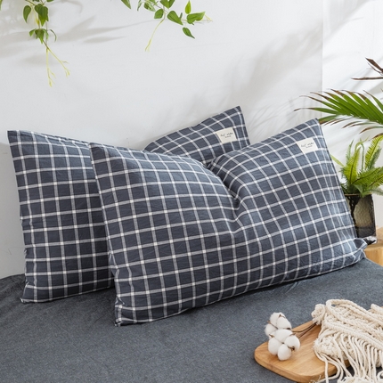 91家纺网 家纺一手货源 找家纺 （总）大黄蜂家居家纺 2025新款日式纯棉水洗棉信封式枕套