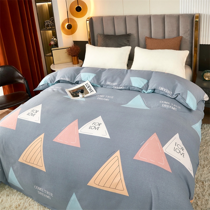 91家纺网 家纺一手货源 找家纺 尚帛 2024新款新疆棉磨毛印花单品被套 追光者