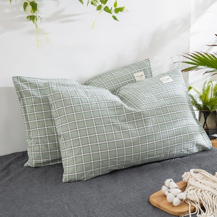 91家纺网 家纺一手货源 找家纺 （总）大黄蜂家居家纺 2025新款日式纯棉水洗棉信封式枕套