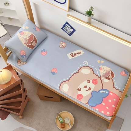 91家纺网 家纺一手货源 找家纺 （总）多乐家纺 2024新款学生床数码大版印花冰丝凉席