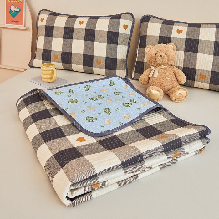 91家纺网 家纺一手货源 找家纺 莎果 2024新款正面纯棉绗缝床盖 米格利