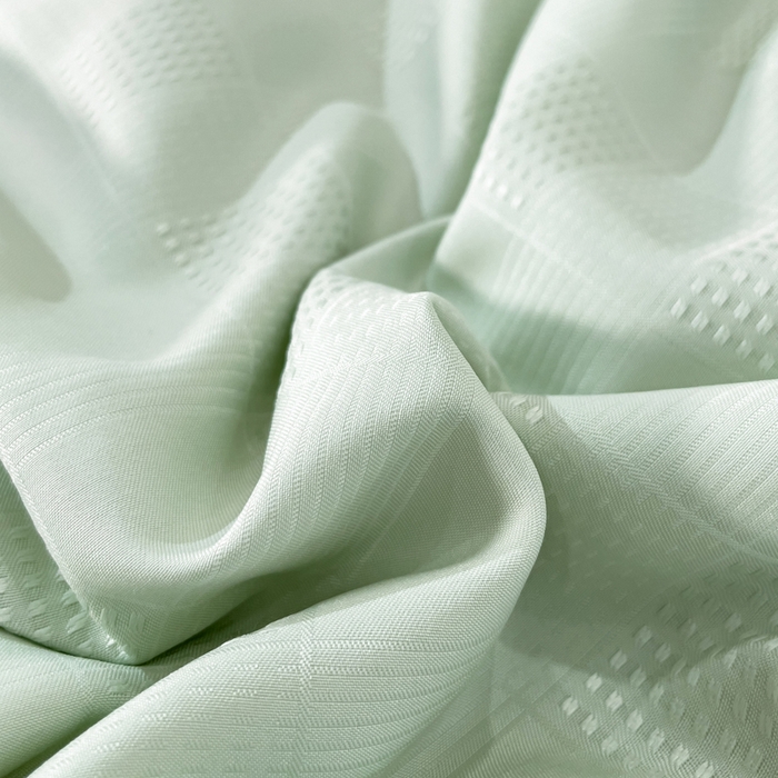 91家纺网 家纺一手货源 找家纺 优姿家纺  2024新品凉感生态提花大豆镂空抑菌夏被 格调优美-清水绿