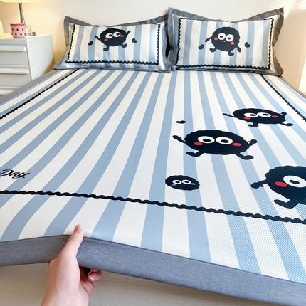 91家纺网 家纺一手货源 找家纺 （总）柒月 2024新款大版数码印花1600D加厚碳光冰丝席